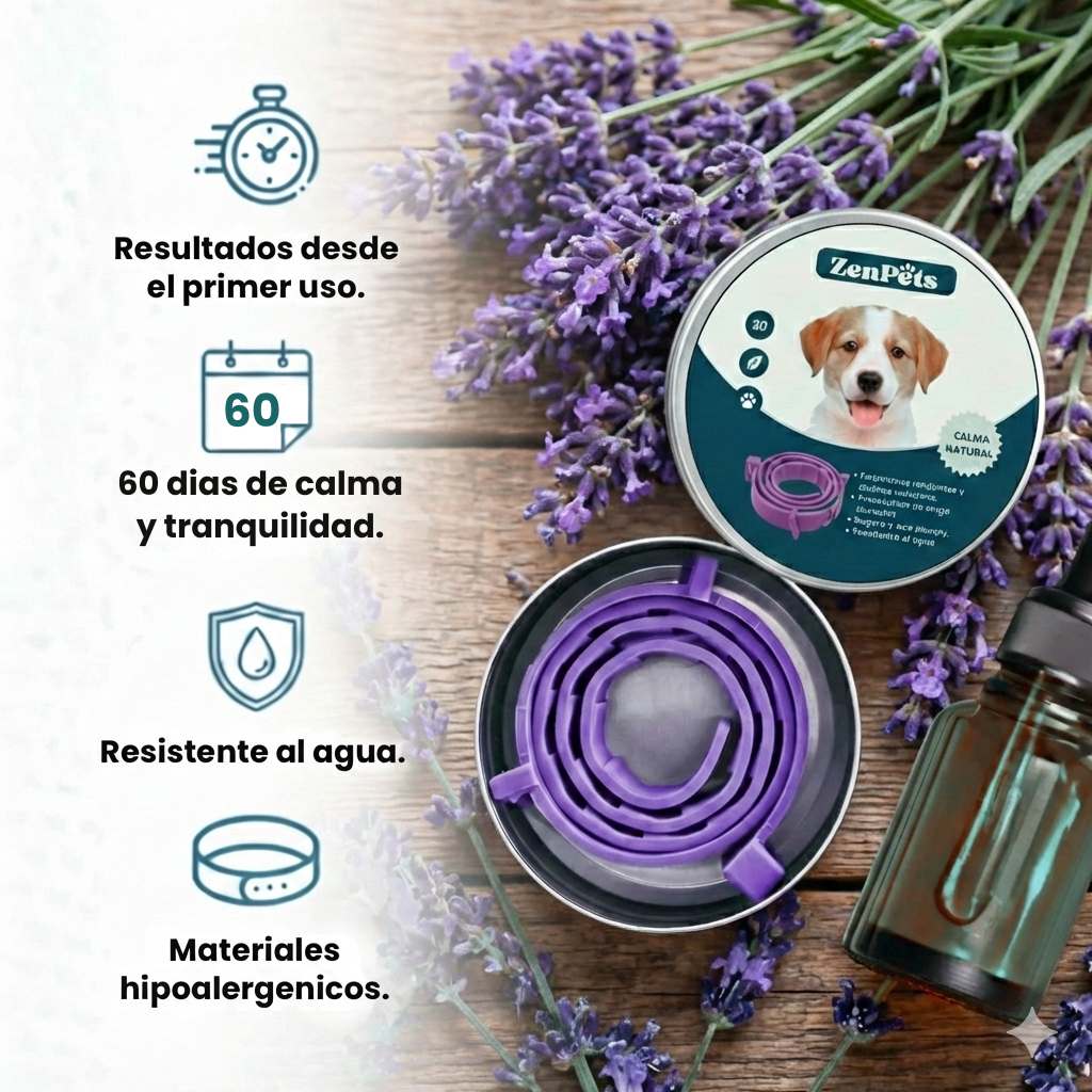 Collar Calmante Natural ZenPets® Power - 60 Dias
